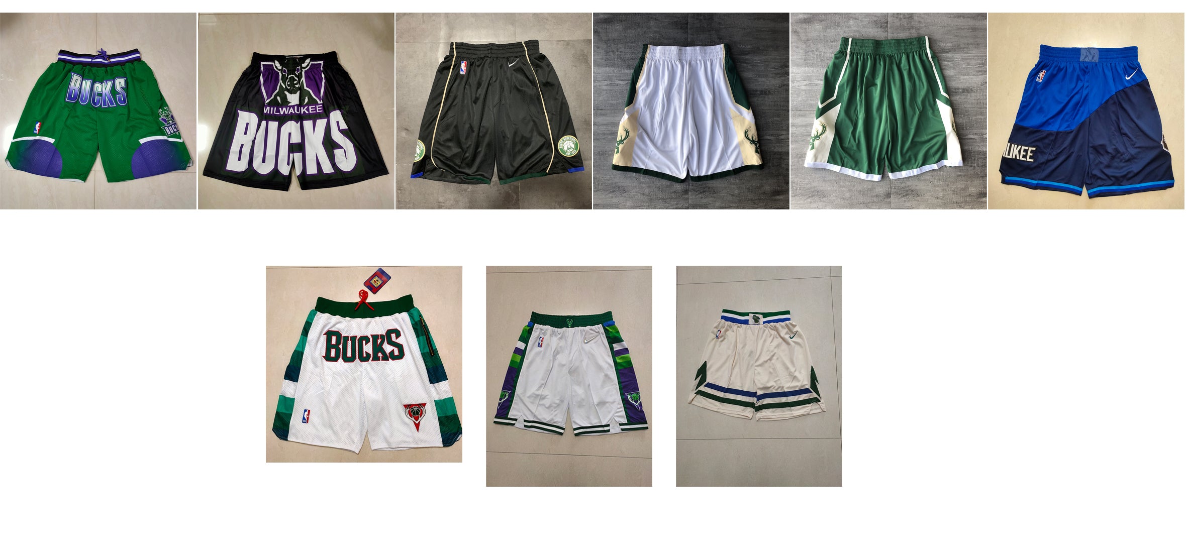 Shorts Size :S-M-L-XL-XXL-3XL --milwaukee bucks player Bucks Shorts