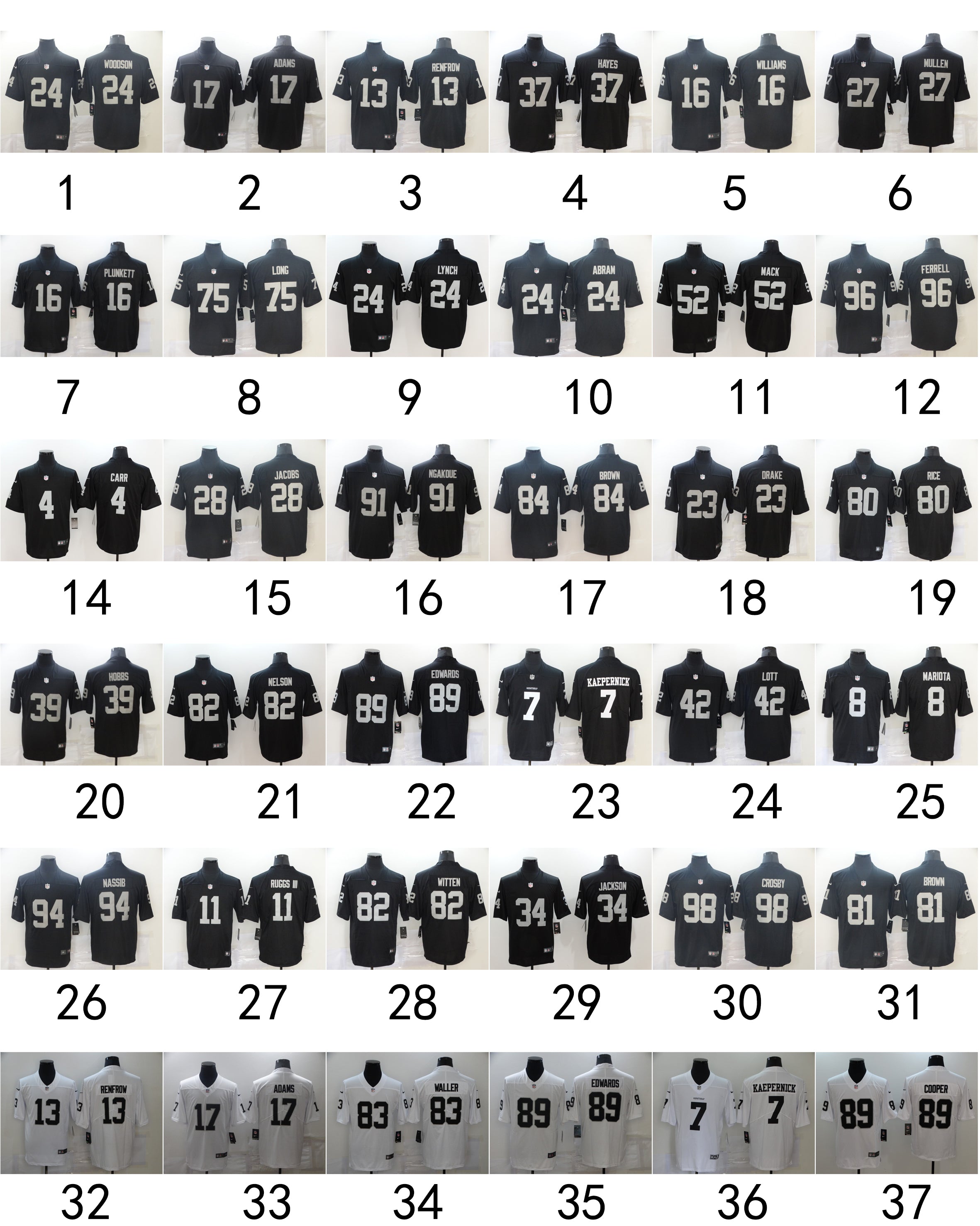 Size XXL---Oakland Raiders Jersey Part 1