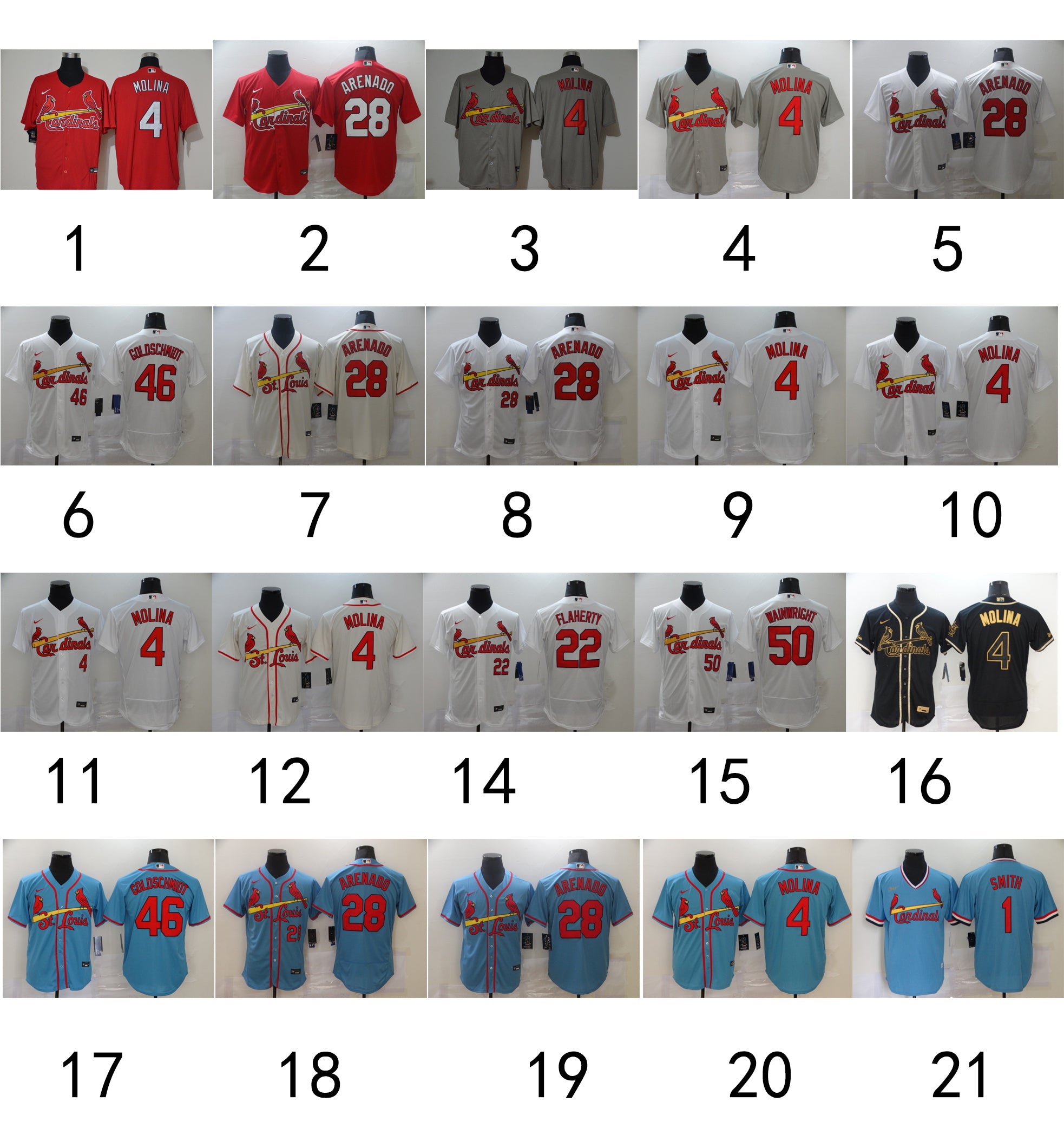 Size S--M--L  MLB St. Louis Cardinals Jersey