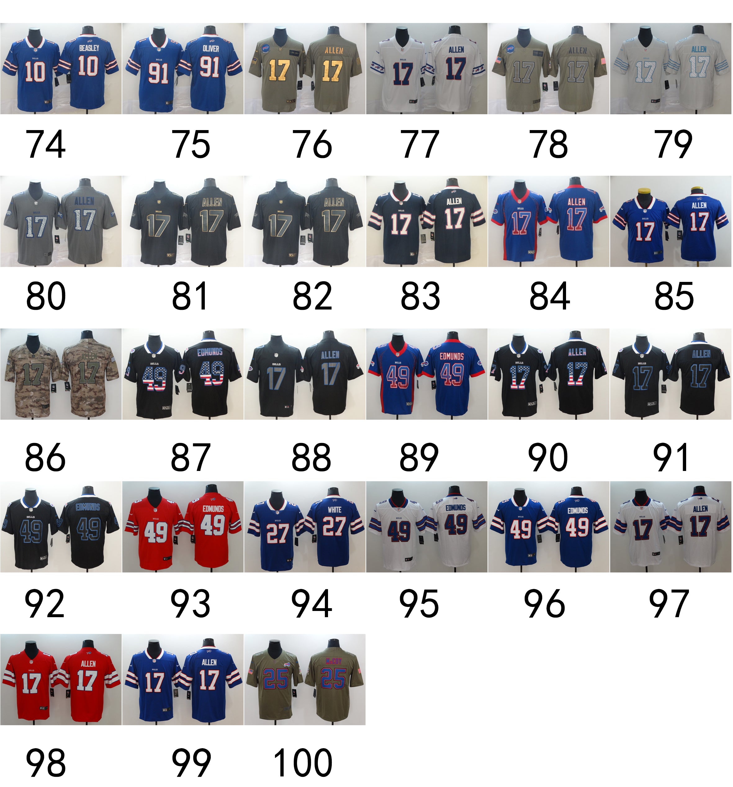 Size: XXL---Buffalo Bills Jersey