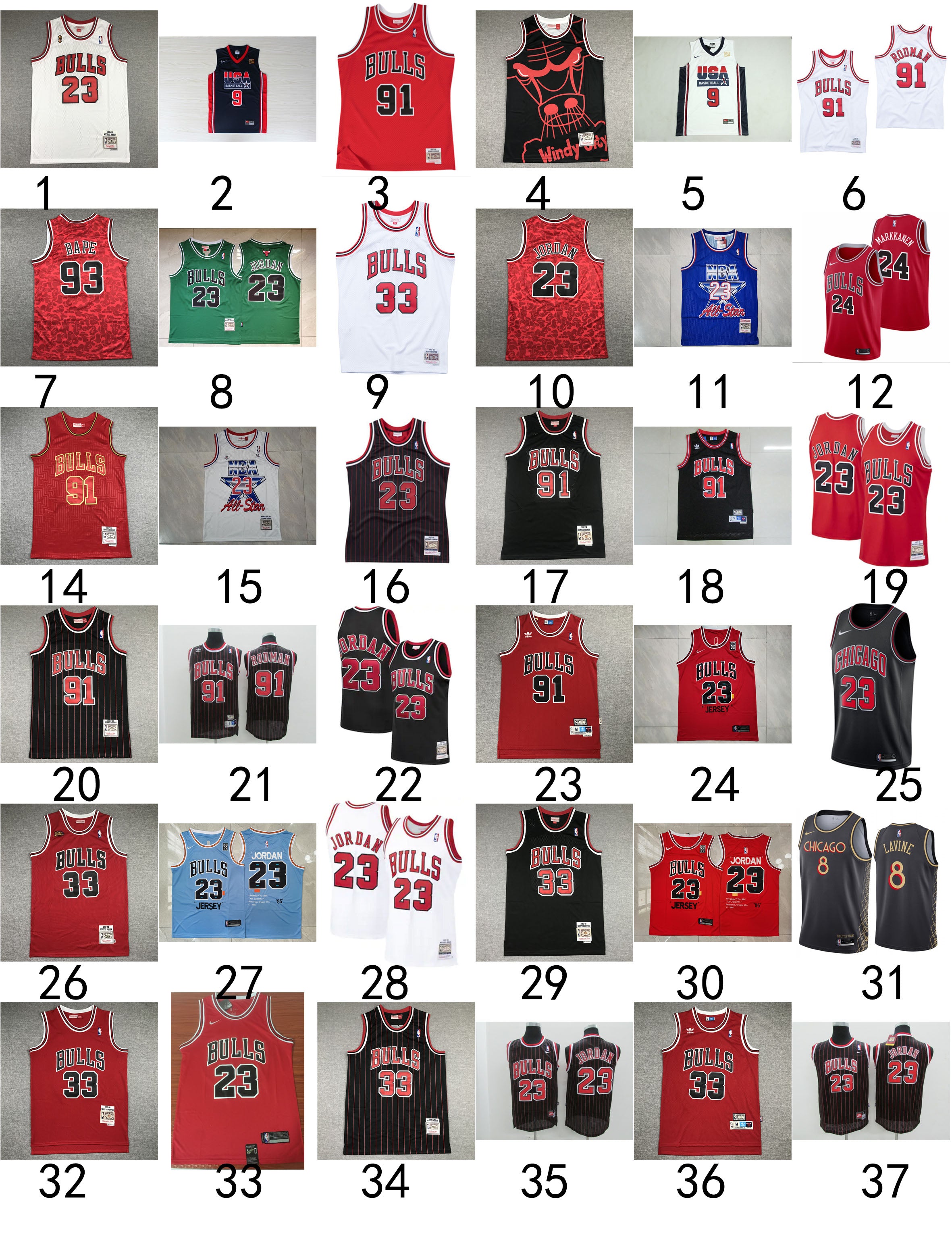 Size :XXL---2022 Newest Dropshipping Chicago 11 DeRozan 44 williams City Bull tee fans shirt jersey Custom Blank version