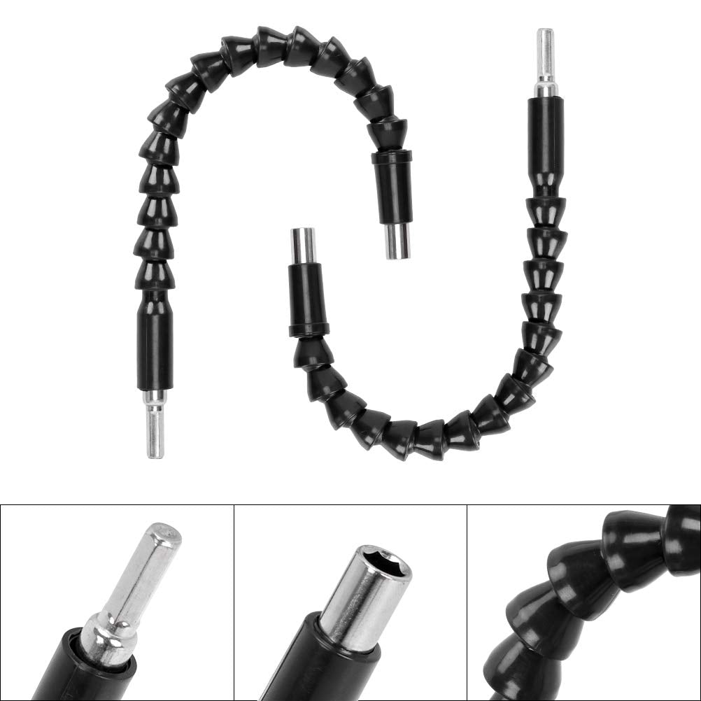 Flexible Drill Bit Extension  Magnetic Hex Soft Shaft 11.6 inch Flexible Screwdriver Extension for Connect