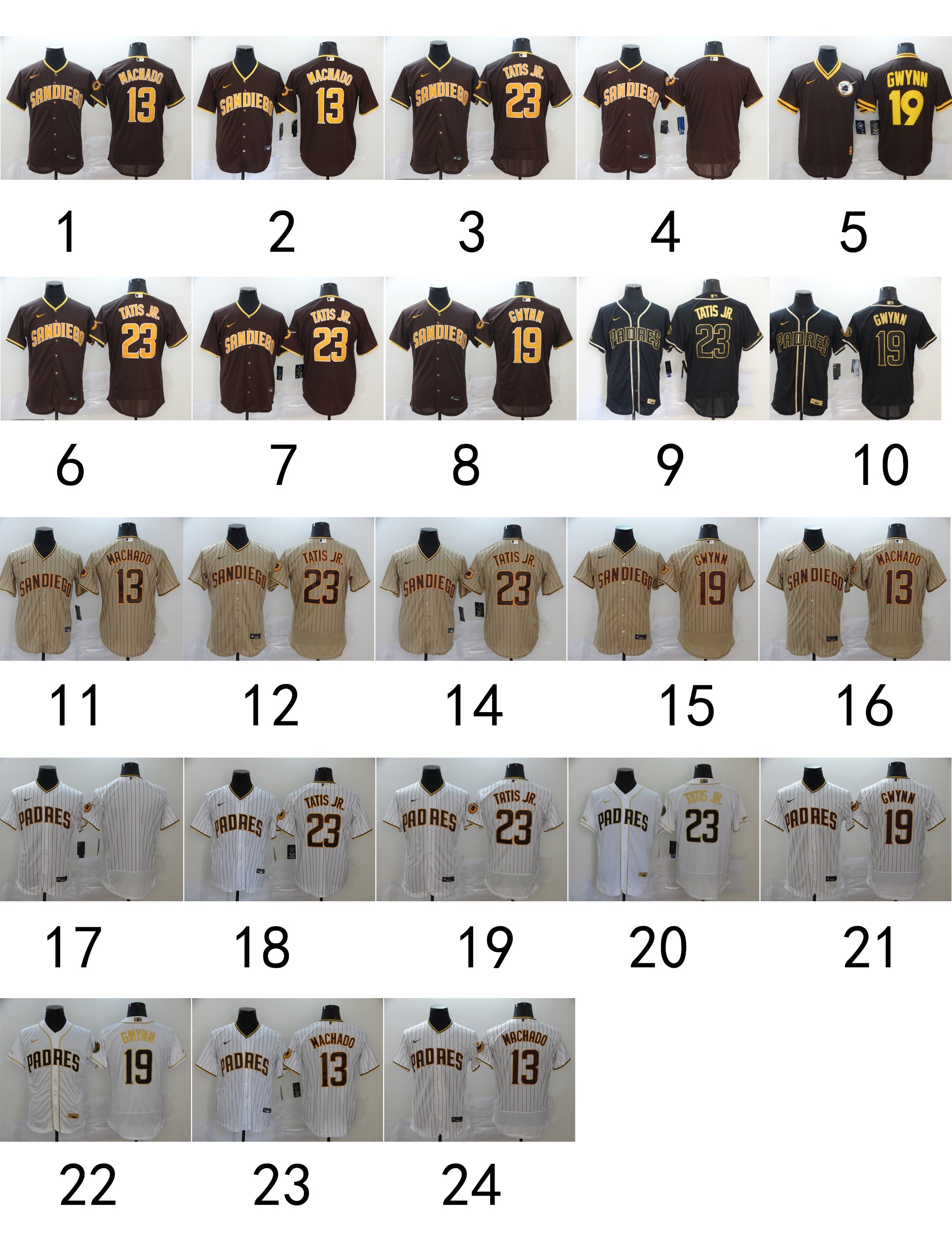 Size XL--XXL--3XL  MLB  San Diego Padres Jersey