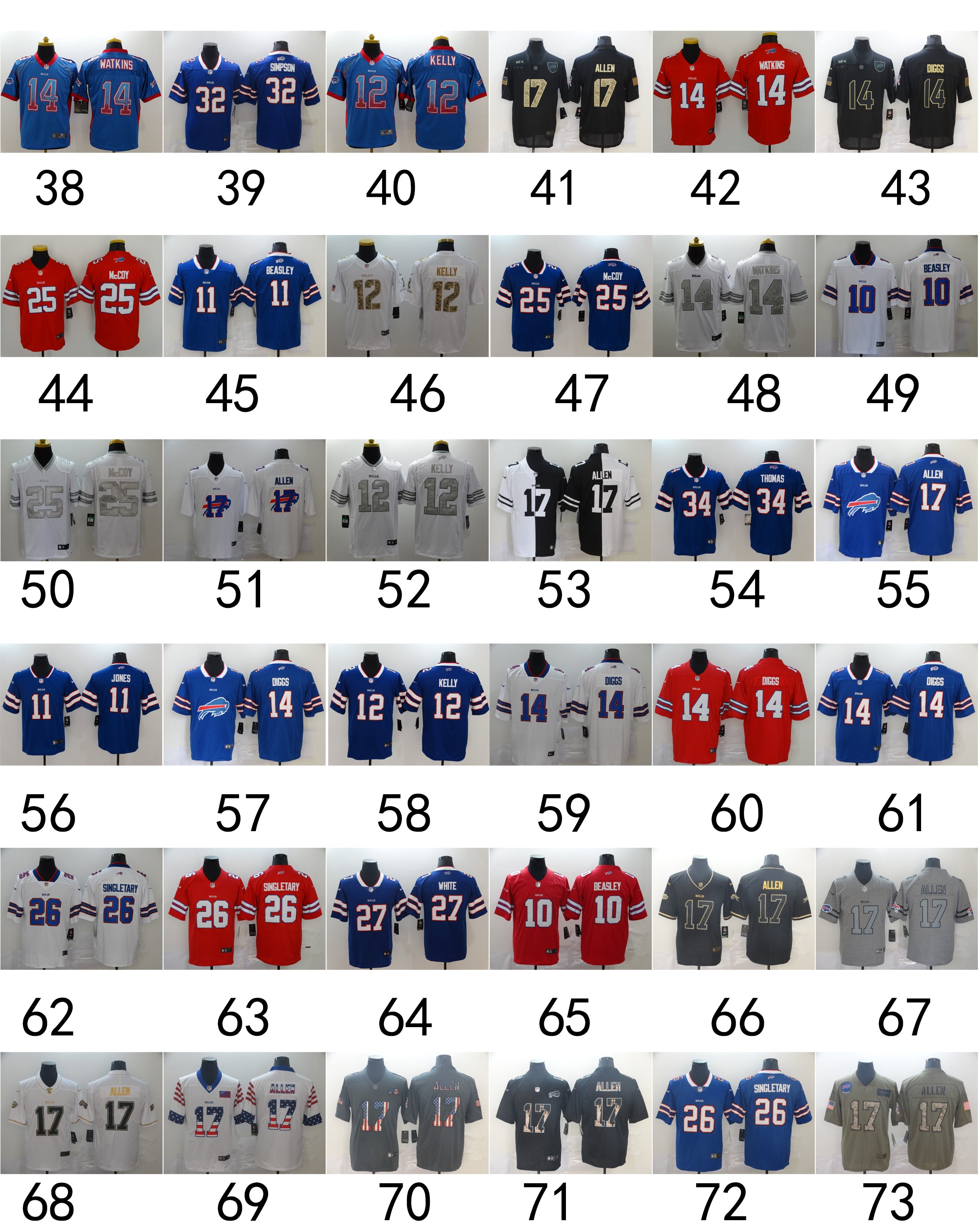 Size: L---Buffalo Bills Jersey