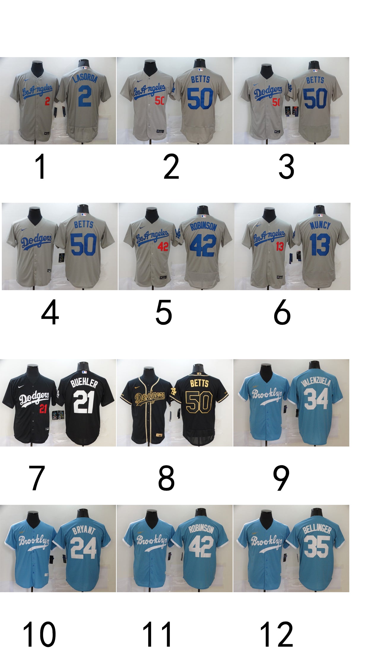 Size S--M--L--XL--XXL--3XL -MLB Los Angeles Dodgers Jersey Part 3