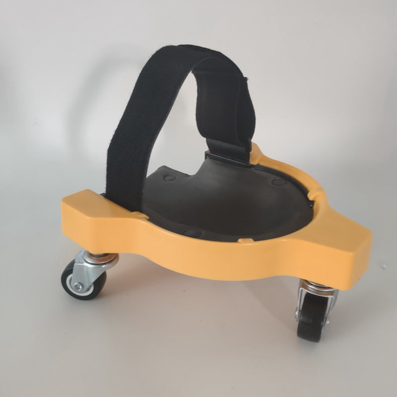 XP-015 Knee Blades-Durable Heavy-Duty Knee Pads with 3 Casters & Comfortable Gel Cushions, Full 360 Degree Turn Capability Without Lifting from the Floor- Yellow-Ideal for any Floor Job