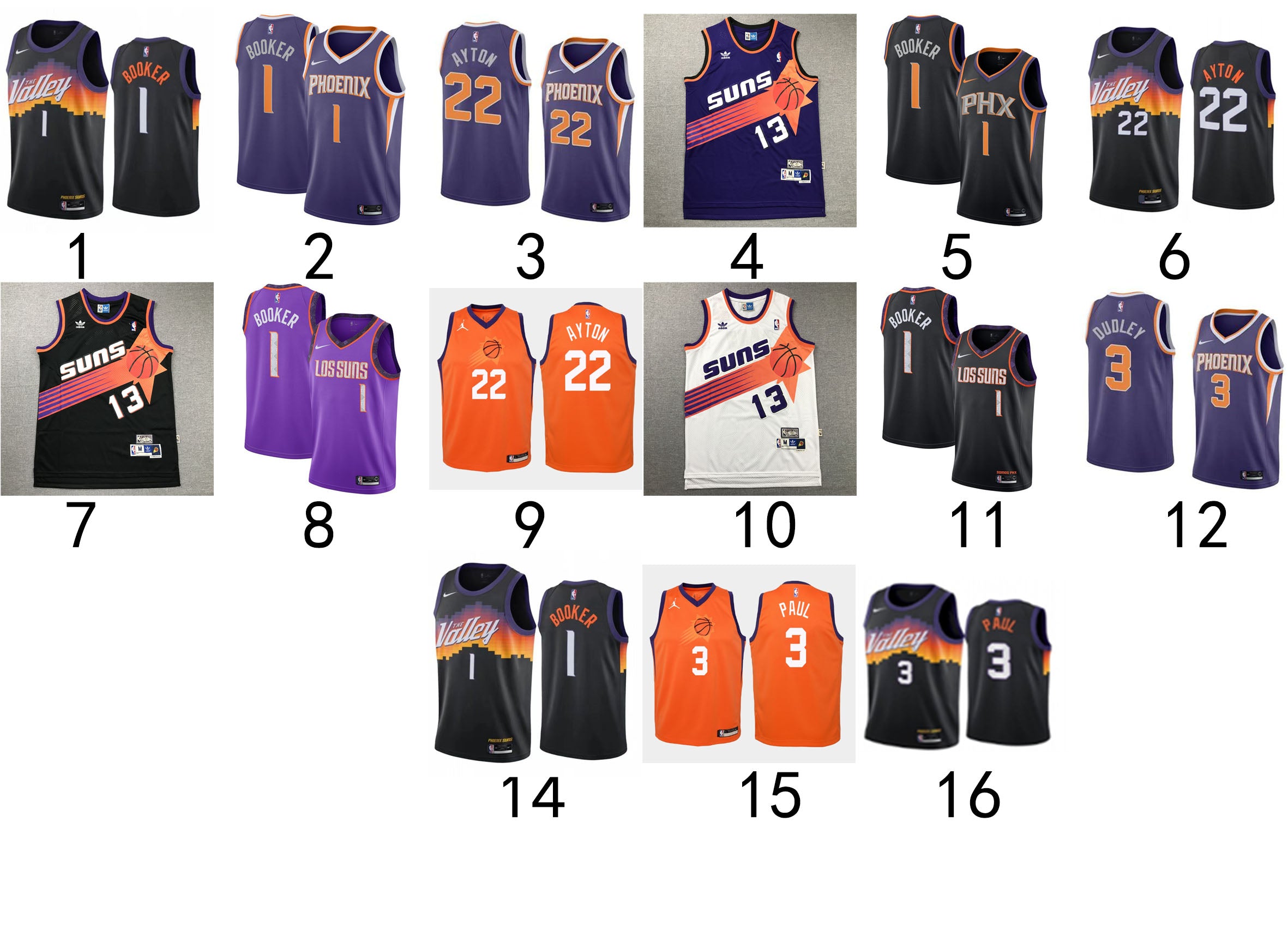 Size :S-M-L-XL--XXL --USA Basketball fans game day 34 charles barkley 13 steve nash phoenix suns