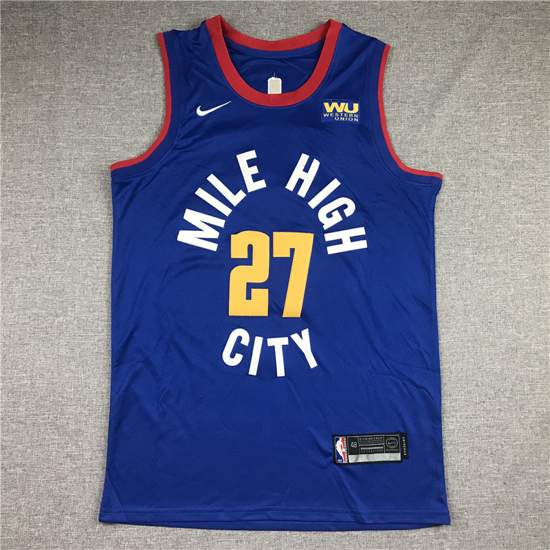 Size :S-M-L-XL- dropshipping 2021 Player 1 michael porter jr 15 carmelo anthony denver nuggets rainbow city jersey