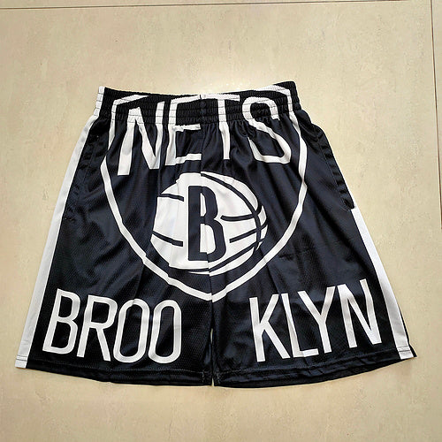 Shorts Size :S-M-L-XL--XXL--3XL--Brooklyn Nets Shorts