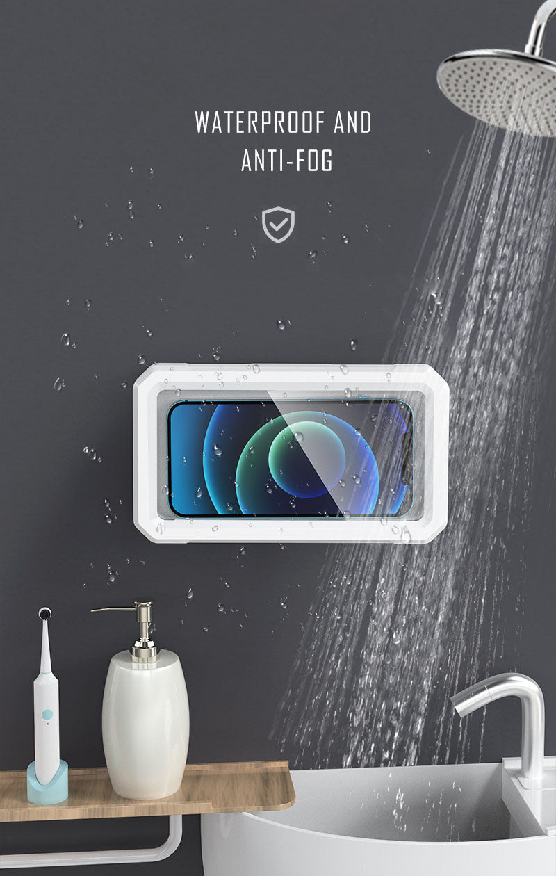 XP-009 Waterproof Shower Phone Holder, Wall Mount Shower Phone Holder for Bathroom Mirror Bathtub