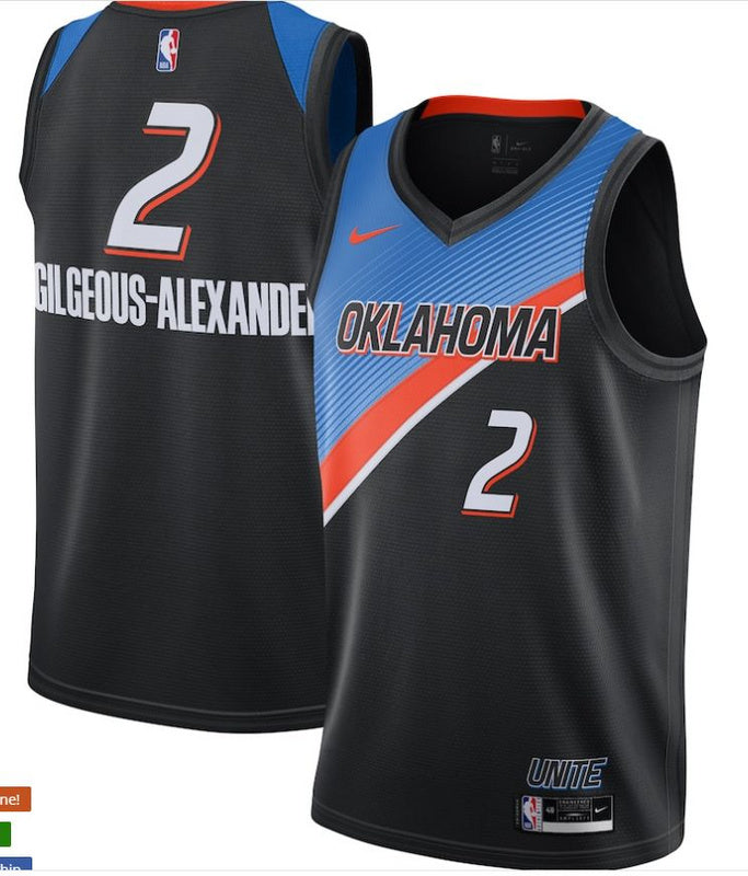 Size :S-M-L-XL--XXL -Oklahoma City Thunder Jersey