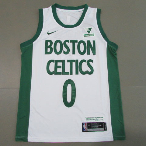 Size :Ｓ---Basketball Boston Celtic new jersey 00 Jayson Tatum white black 07 Jaylen brown