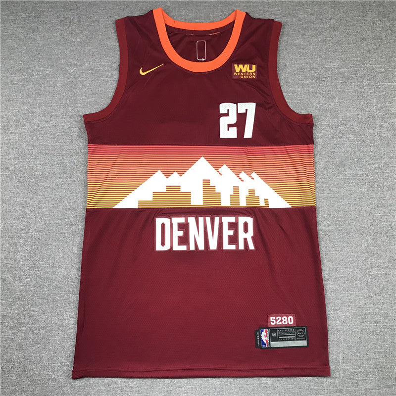 Size :S-M-L-XL- dropshipping 2021 Player 1 michael porter jr 15 carmelo anthony denver nuggets rainbow city jersey