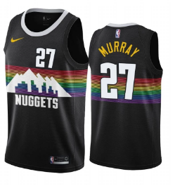 Size :S-M-L-XL- dropshipping 2021 Player 1 michael porter jr 15 carmelo anthony denver nuggets rainbow city jersey