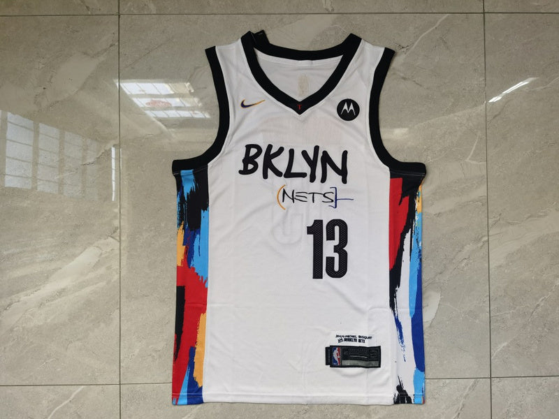 Size :Ｓ---brooklyn net KD high-quality basketball jersey 7 kevin durant 11 kyrie irving 13 james harden