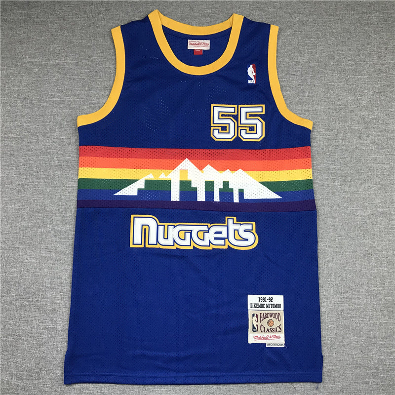 Size :S-M-L-XL- dropshipping 2021 Player 1 michael porter jr 15 carmelo anthony denver nuggets rainbow city jersey