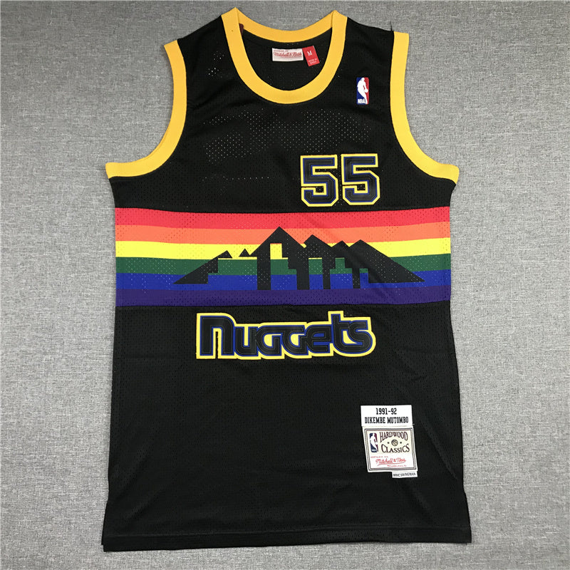 Size :S-M-L-XL- dropshipping 2021 Player 1 michael porter jr 15 carmelo anthony denver nuggets rainbow city jersey