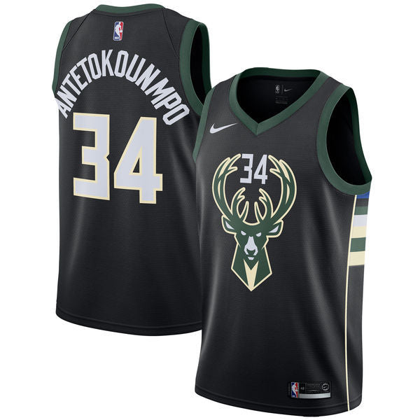 Size :S-M-L-XL--XXL --giannis antetokounmpo swingman milwaukee bucks player 34 jersey embroidery