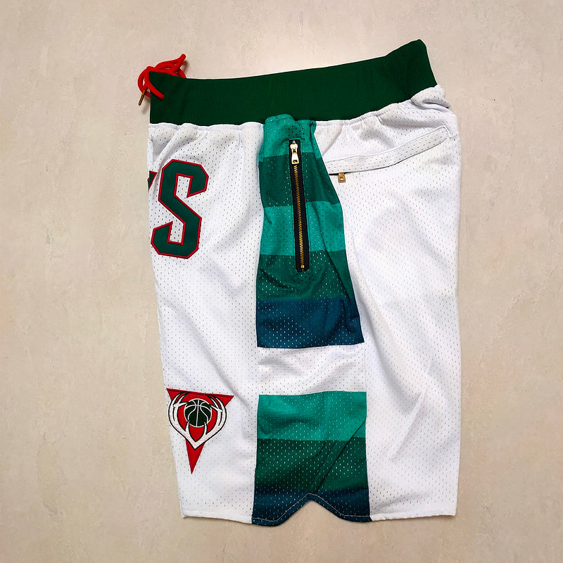 Shorts Size :S-M-L-XL-XXL-3XL --milwaukee bucks player Bucks Shorts