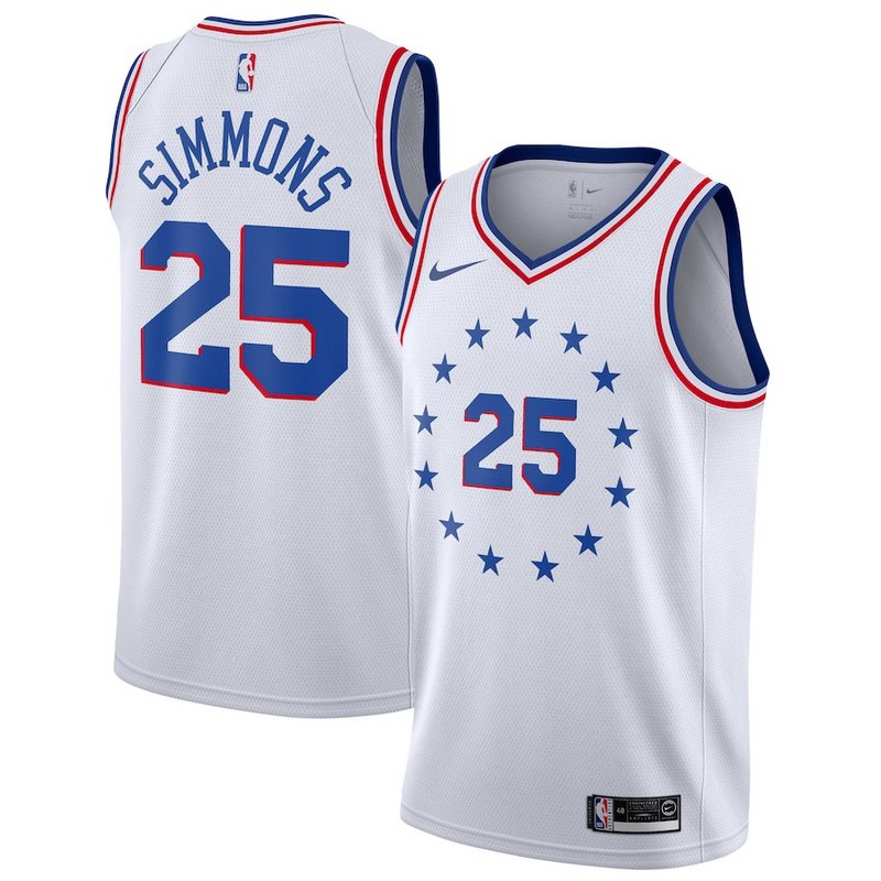 Size :Ｓ-M-L  --Philadelphia 76ers jersey Dropshipping mens basketball sixer city 25 ben simmons 76ers