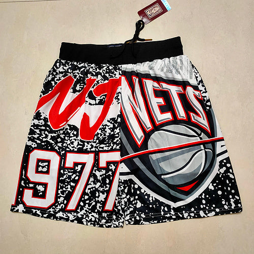 Shorts Size :S-M-L-XL--XXL--3XL--Brooklyn Nets Shorts