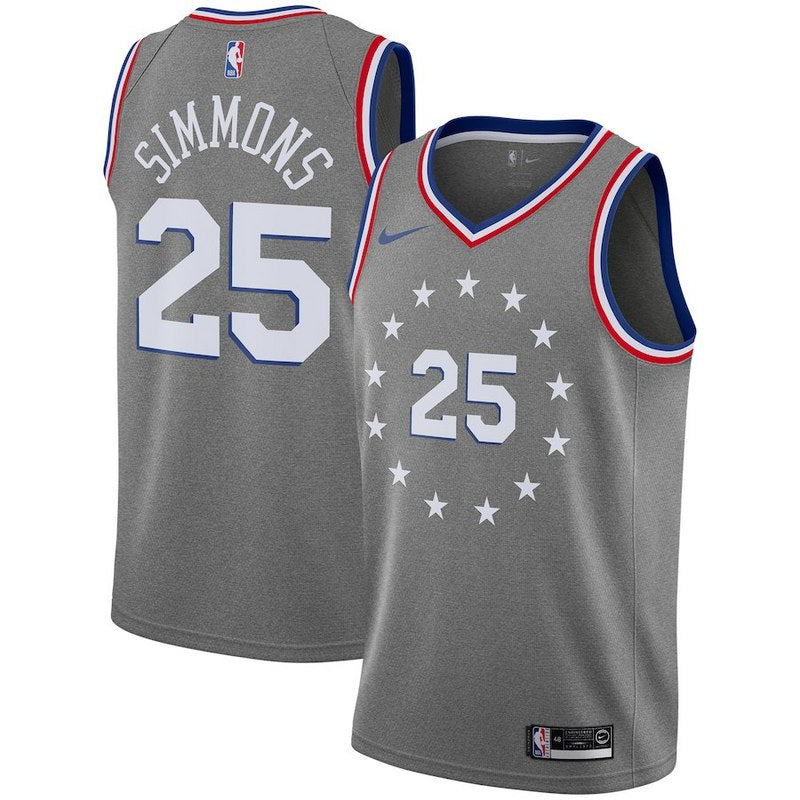 Size :Ｓ-M-L  --Philadelphia 76ers jersey Dropshipping mens basketball sixer city 25 ben simmons 76ers