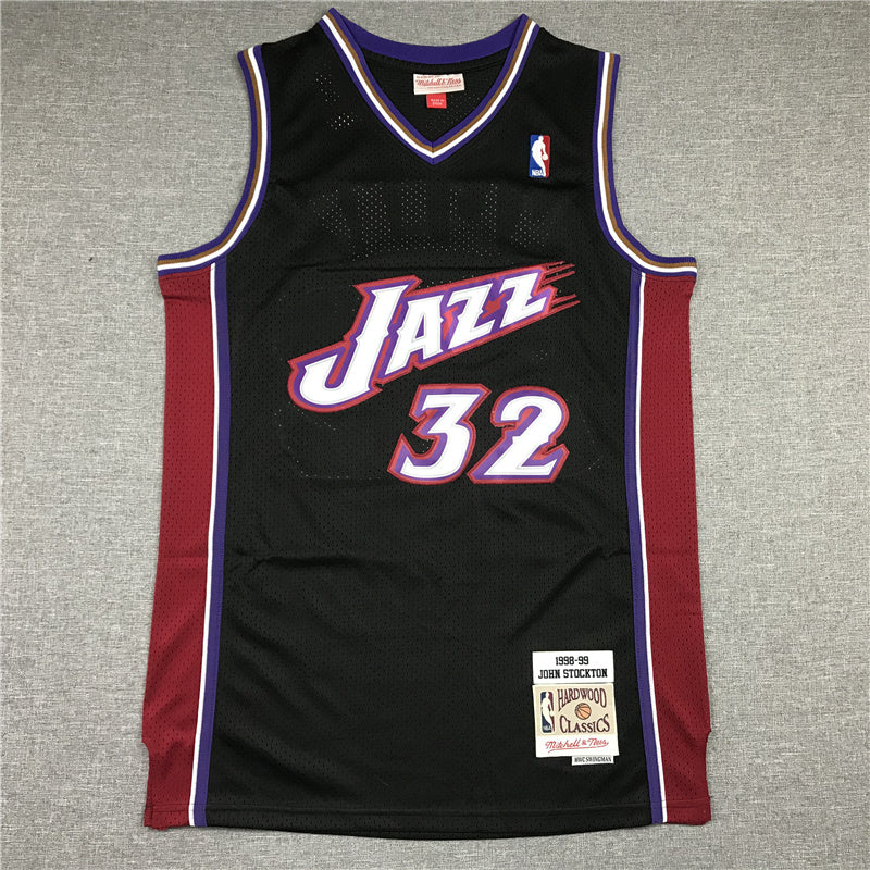 Size :S-M-L-XL--XXL - 45 donovan mitchell 12 john stockton utah jazz purple mountain jersey