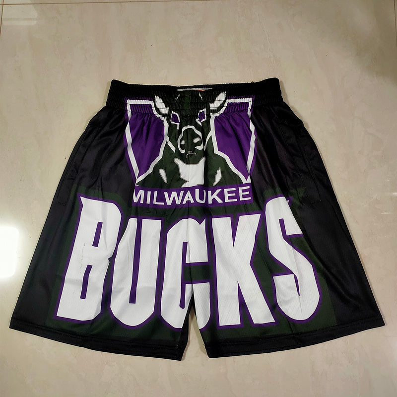 Shorts Size :S-M-L-XL-XXL-3XL --milwaukee bucks player Bucks Shorts