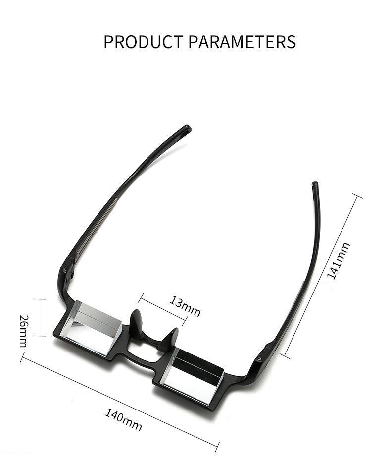 XP-008 Lazy Glasses Mirror Glasses 90 Degree Glasses for Laying Down Reading, Comes