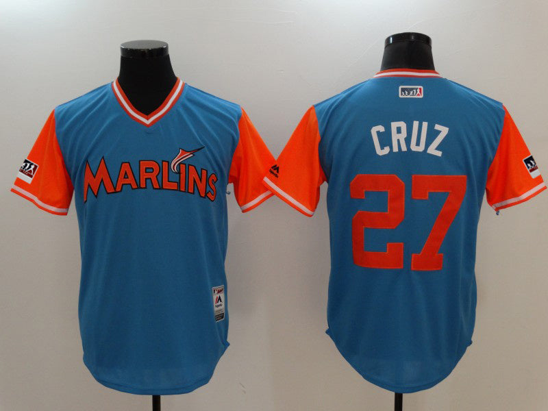 Size S--M--L--XL--XXL--3XL  MLB Miami Marlins Jersey