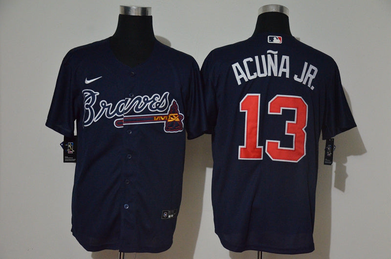 Size S--M--L--XL--XXL--3XL  MLB Atlanta Braves Jersey