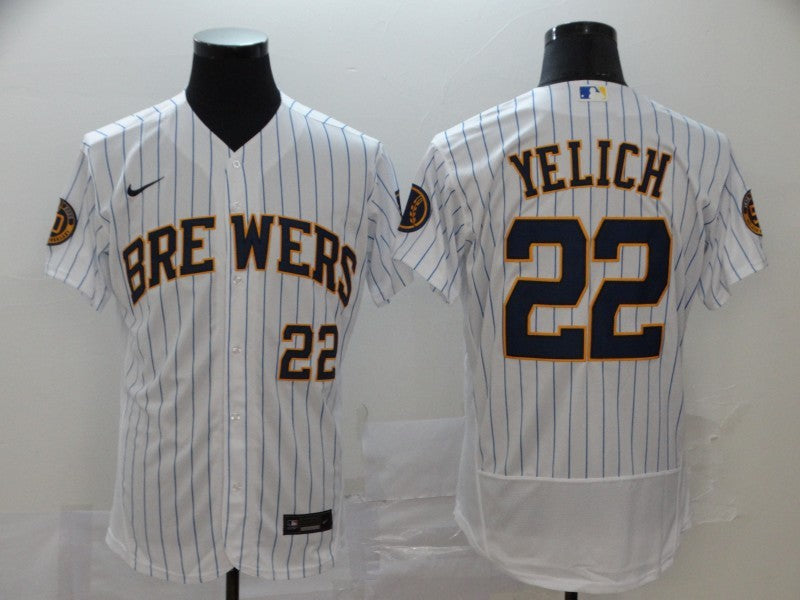 Size S--M--L--XL--XXL--3XL  MLB Milwaukee Brewers Jersey