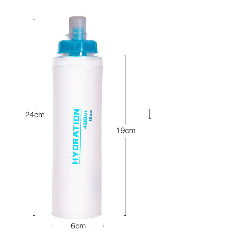 XP-019 BPA Free TPU Soft Folding Water Bottles Collapsible Flask for Hydration Pack